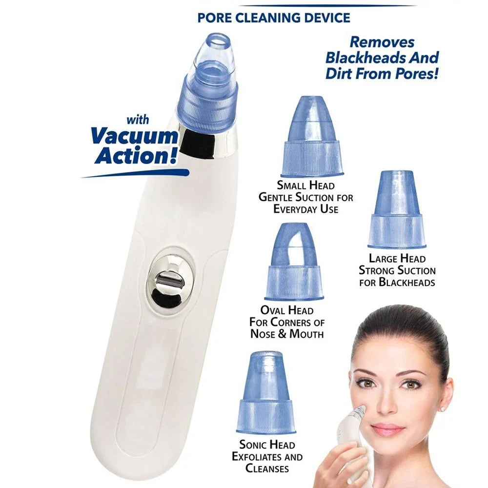 Beauty care - 4 In 1 Blackhead Whitehead Extractor Remover Device Acne Pimple Pore Cleaner Vacuum Suction Tool